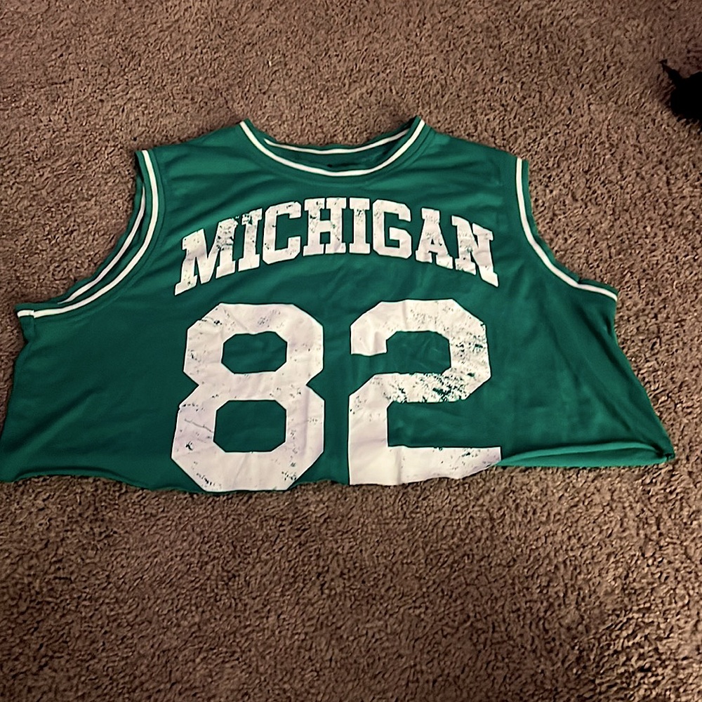 Green Michigan Cropped jersey